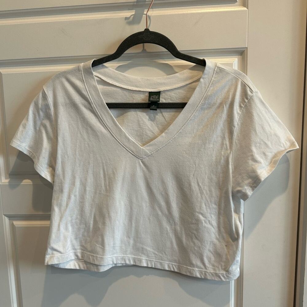 Wild Fable V Neck Crop T-Shirt